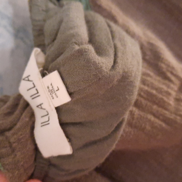 Illa Illa olive green dress size large festival bohemian dress strappy - Picture 4 of 6